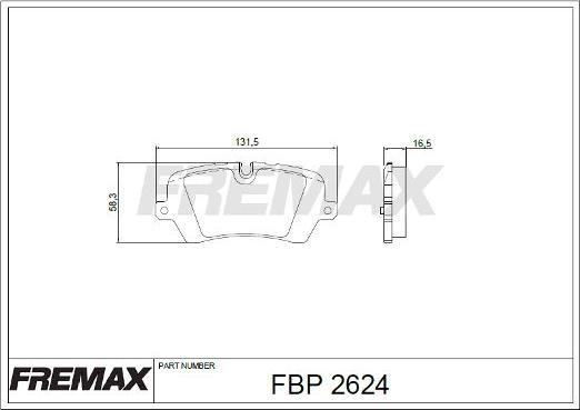 FREMAX FBP-2624 - Bremžu uzliku kompl., Disku bremzes www.autospares.lv