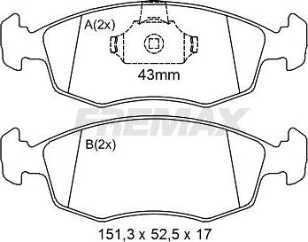 FREMAX FBP-2040 - Bremžu uzliku kompl., Disku bremzes www.autospares.lv