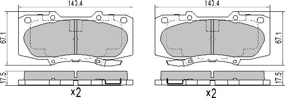 FREMAX FBP-2069 - Brake Pad Set, disc brake www.autospares.lv