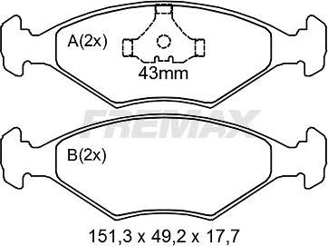 FREMAX FBP-2066 - Bremžu uzliku kompl., Disku bremzes www.autospares.lv