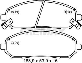 FREMAX FBP-2134 - Bremžu uzliku kompl., Disku bremzes www.autospares.lv