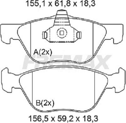 FREMAX FBP-2290 - Bremžu uzliku kompl., Disku bremzes www.autospares.lv