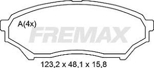 FREMAX FBP-2247 - Bremžu uzliku kompl., Disku bremzes autospares.lv