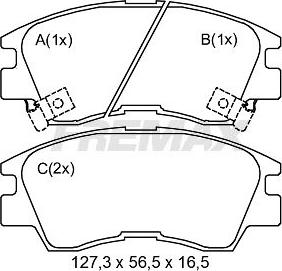 FREMAX FBP-2254 - Тормозные колодки, дисковые, комплект www.autospares.lv