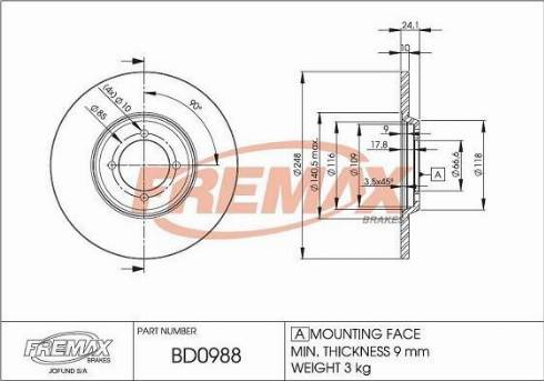 FREMAX FWI-5093 - Indikators, Bremžu uzliku nodilums www.autospares.lv