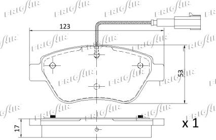 Frigair PD04.501 - Brake Pad Set, disc brake www.autospares.lv