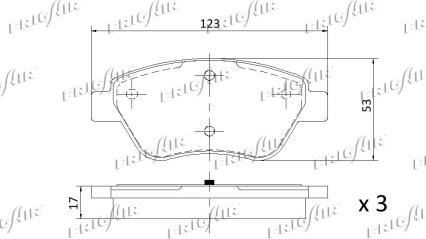 Frigair PD04.501 - Brake Pad Set, disc brake www.autospares.lv