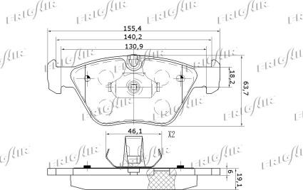 Frigair PD02.501 - Bremžu uzliku kompl., Disku bremzes autospares.lv