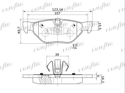 Frigair PD02.502 - Bremžu uzliku kompl., Disku bremzes autospares.lv