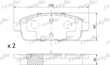 Frigair PD07.501 - Тормозные колодки, дисковые, комплект www.autospares.lv