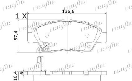 Frigair PD19.511 - Bremžu uzliku kompl., Disku bremzes autospares.lv