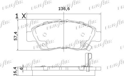 Frigair PD19.511 - Bremžu uzliku kompl., Disku bremzes autospares.lv