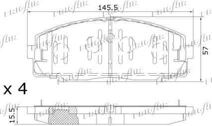 Frigair PD15.517 - Bremžu uzliku kompl., Disku bremzes autospares.lv