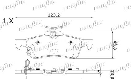 Frigair PD15.526 - Brake Pad Set, disc brake www.autospares.lv