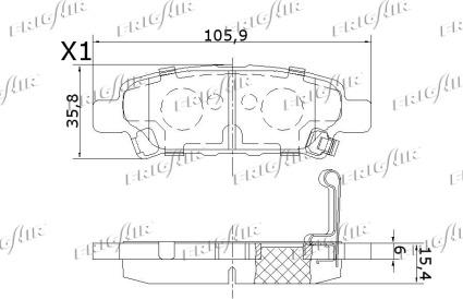 Frigair PD18.505 - Bremžu uzliku kompl., Disku bremzes autospares.lv