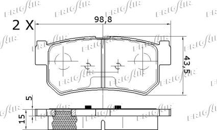 Frigair PD31.501 - Bremžu uzliku kompl., Disku bremzes autospares.lv