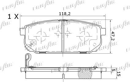 Frigair PD33.505 - Bremžu uzliku kompl., Disku bremzes autospares.lv