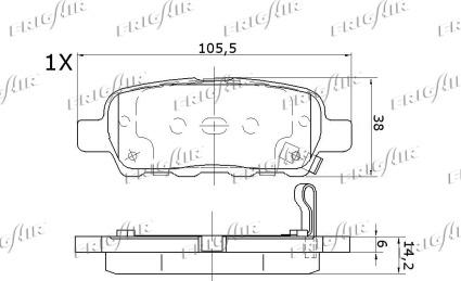 Frigair PD21.503 - Bremžu uzliku kompl., Disku bremzes autospares.lv