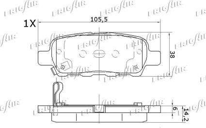 Frigair PD21.503 - Bremžu uzliku kompl., Disku bremzes autospares.lv