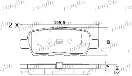 Frigair PD21.503 - Bremžu uzliku kompl., Disku bremzes autospares.lv