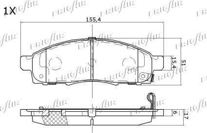 Frigair PD21.514 - Bremžu uzliku kompl., Disku bremzes www.autospares.lv