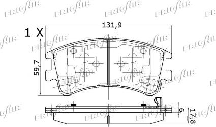 Frigair PD27.502 - Bremžu uzliku kompl., Disku bremzes autospares.lv