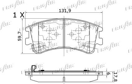 Frigair PD27.502 - Bremžu uzliku kompl., Disku bremzes autospares.lv