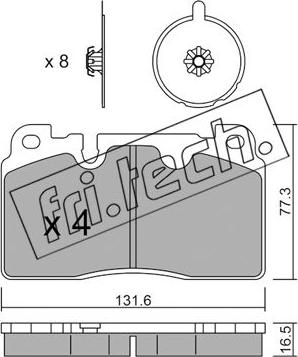 Fri.Tech. 995.0-141 - Bremžu uzliku kompl., Disku bremzes www.autospares.lv