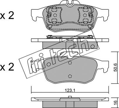 Fri.Tech. 990.0 - Bremžu uzliku kompl., Disku bremzes www.autospares.lv