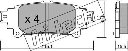 Fri.Tech. 993.0 - Bremžu uzliku kompl., Disku bremzes autospares.lv