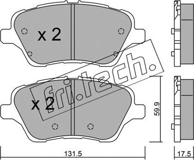 Fri.Tech. 992.0 - Bremžu uzliku kompl., Disku bremzes autospares.lv