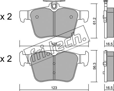 Fri.Tech. 997.0 - Bremžu uzliku kompl., Disku bremzes www.autospares.lv