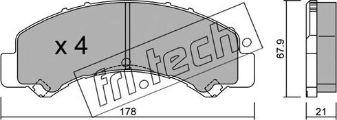 Fri.Tech. 941.0 - Bremžu uzliku kompl., Disku bremzes www.autospares.lv