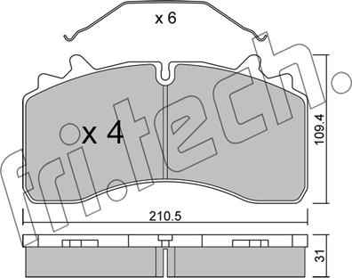 Fri.Tech. 948.0 - Bremžu uzliku kompl., Disku bremzes www.autospares.lv