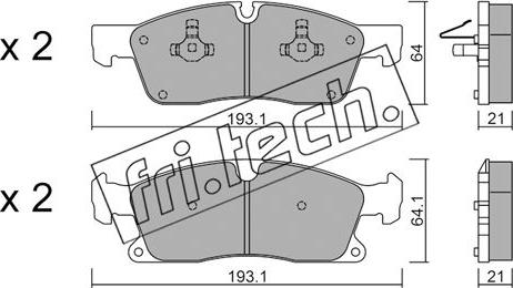 Fri.Tech. 942.4 - Bremžu uzliku kompl., Disku bremzes autospares.lv