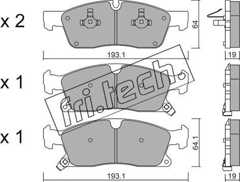 Fri.Tech. 942.0 - Bremžu uzliku kompl., Disku bremzes autospares.lv