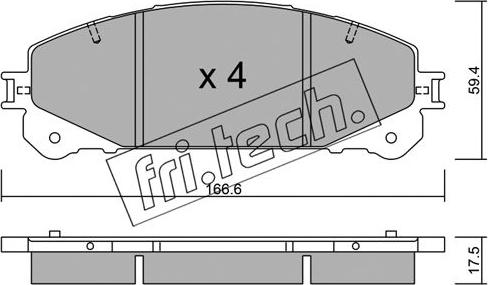 Fri.Tech. 954.0 - Bremžu uzliku kompl., Disku bremzes www.autospares.lv