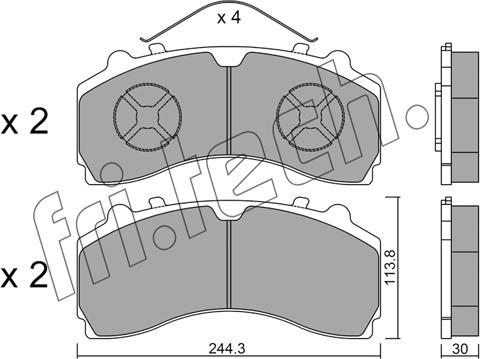 Fri.Tech. 950.0 - Brake Pad Set, disc brake www.autospares.lv