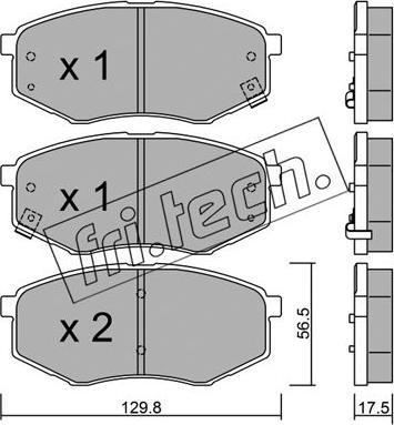 Fri.Tech. 958.0 - Bremžu uzliku kompl., Disku bremzes www.autospares.lv