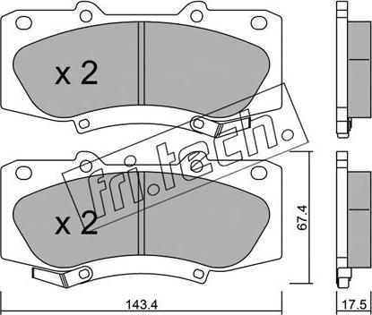 Fri.Tech. 953.0 - Bremžu uzliku kompl., Disku bremzes autospares.lv