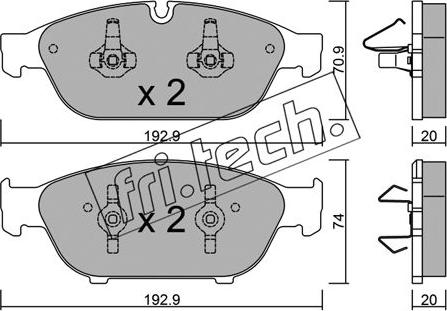 Fri.Tech. 969.0 - Bremžu uzliku kompl., Disku bremzes www.autospares.lv