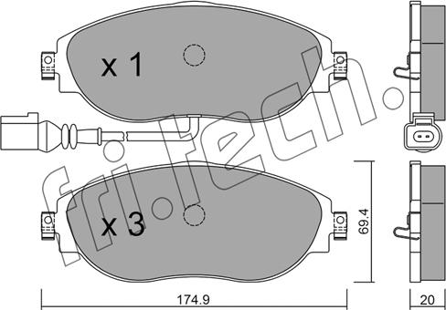 Fri.Tech. 968.0 - Brake Pad Set, disc brake www.autospares.lv