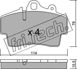 Fri.Tech. 908.0 - Piederumu komplekts, Bremžu loki www.autospares.lv