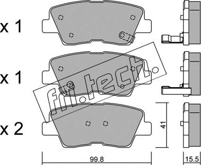 Fri.Tech. 903.0 - Тормозные колодки, дисковые, комплект www.autospares.lv