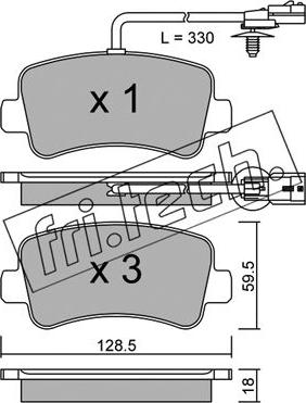 Fri.Tech. 916.0 - Bremžu uzliku kompl., Disku bremzes www.autospares.lv