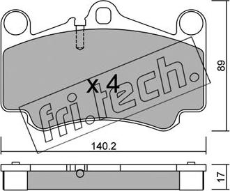 Fri.Tech. 910.0 - Piederumu komplekts, Bremžu loki www.autospares.lv