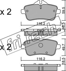 Fri.Tech. 984.0 - Bremžu uzliku kompl., Disku bremzes autospares.lv