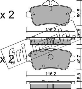 Fri.Tech. 984.3 - Bremžu uzliku kompl., Disku bremzes autospares.lv