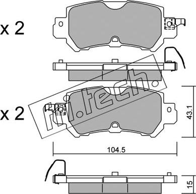 Fri.Tech. 986.0 - Brake Pad Set, disc brake www.autospares.lv