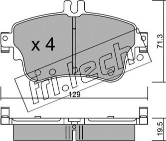 Fri.Tech. 980.0 - Bremžu uzliku kompl., Disku bremzes www.autospares.lv